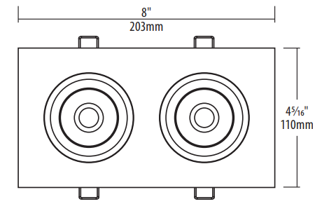 Luna 3.5” LED Linear Gimbal Color Selectable Recessed Fixture Specifications