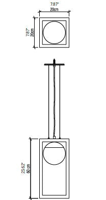 Cubic Pendant Light Specifications - Medium