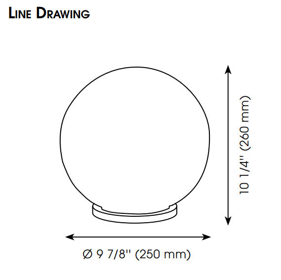 Rondo Table Lamp Medium Specifications