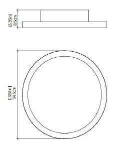 Naia Edge Lit Ceiling Light Specifications - Small