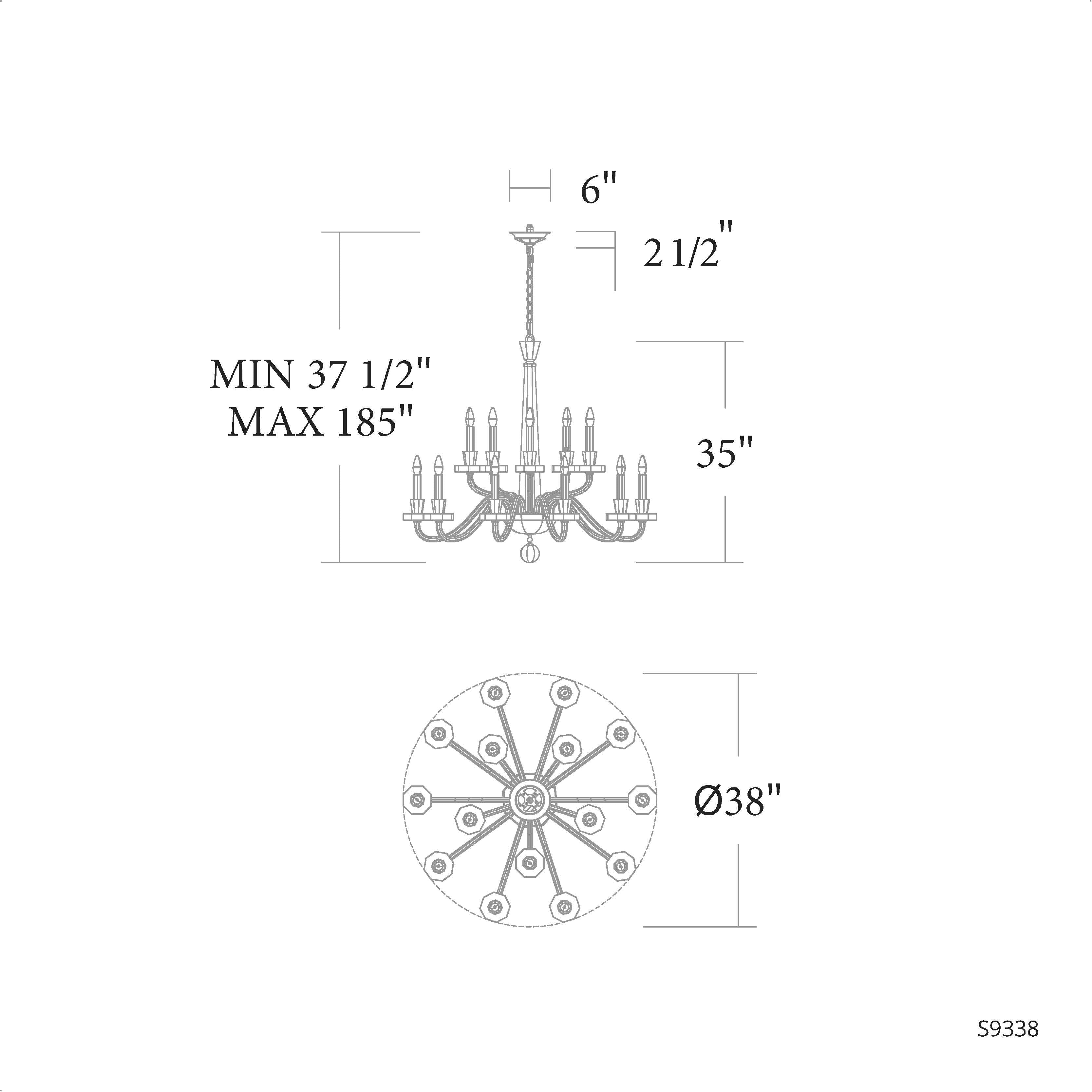 Specification Banner Amadeus Chandelier Large