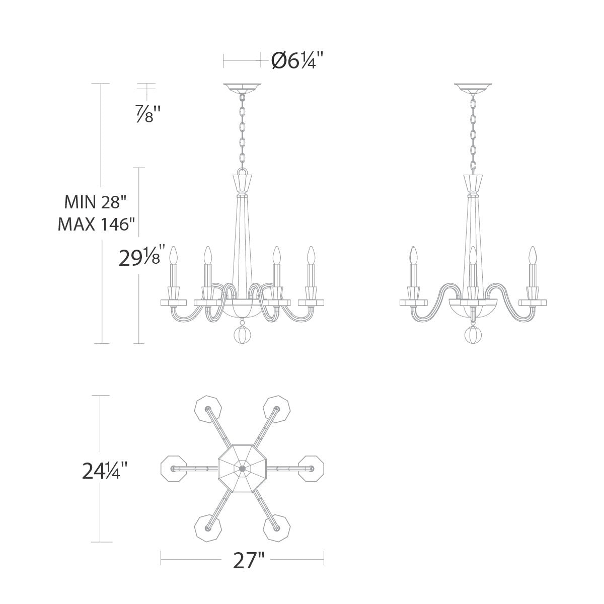 Specification Banner Amadeus Chandelier Small