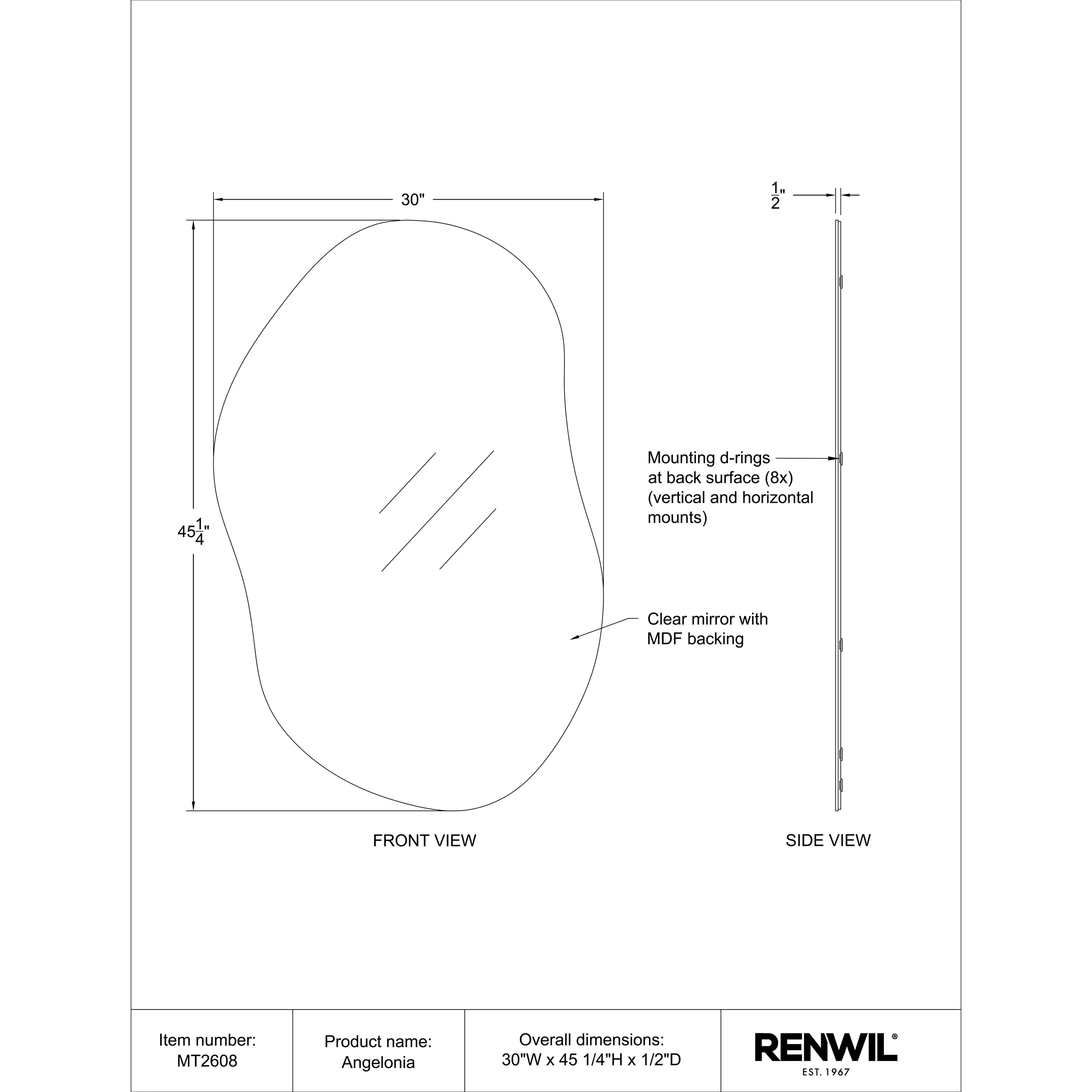 Specification Banner Angelonia Mirror