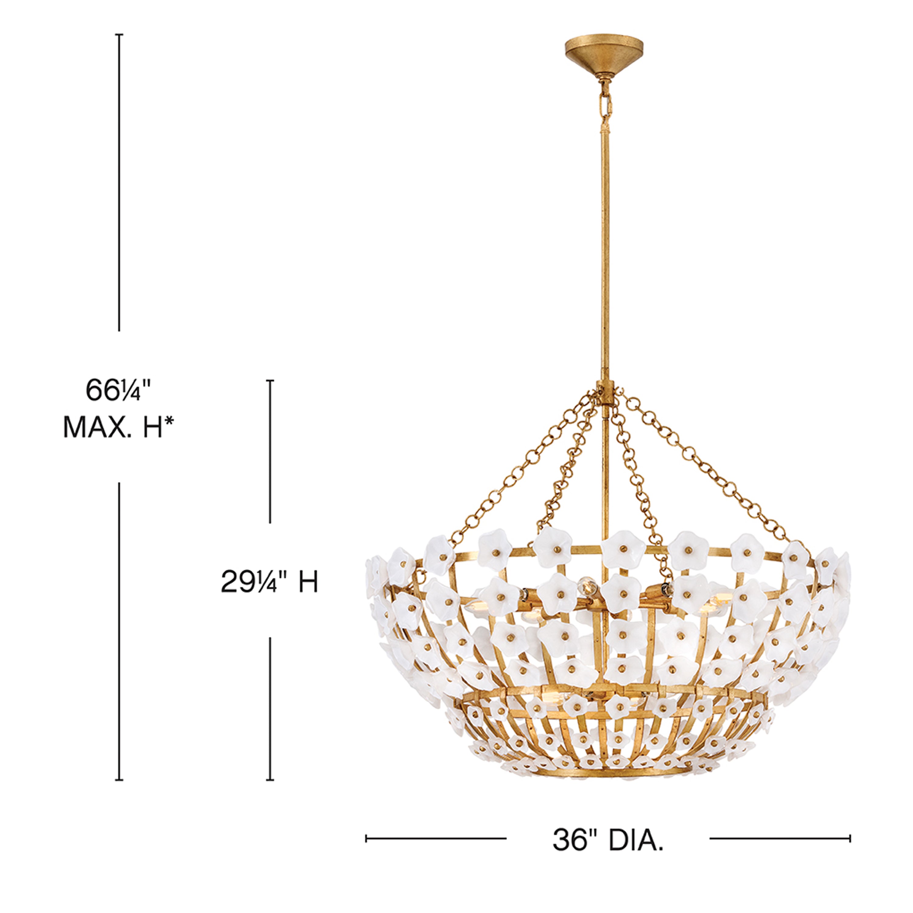 Specification Banner Azalea Chandelier