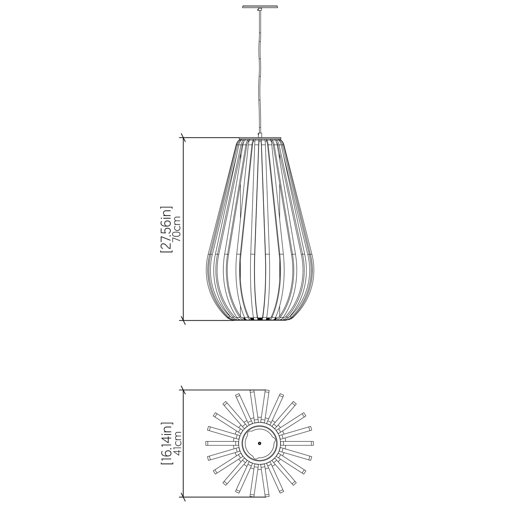 Specification Banner Balloon Long Pendant Light