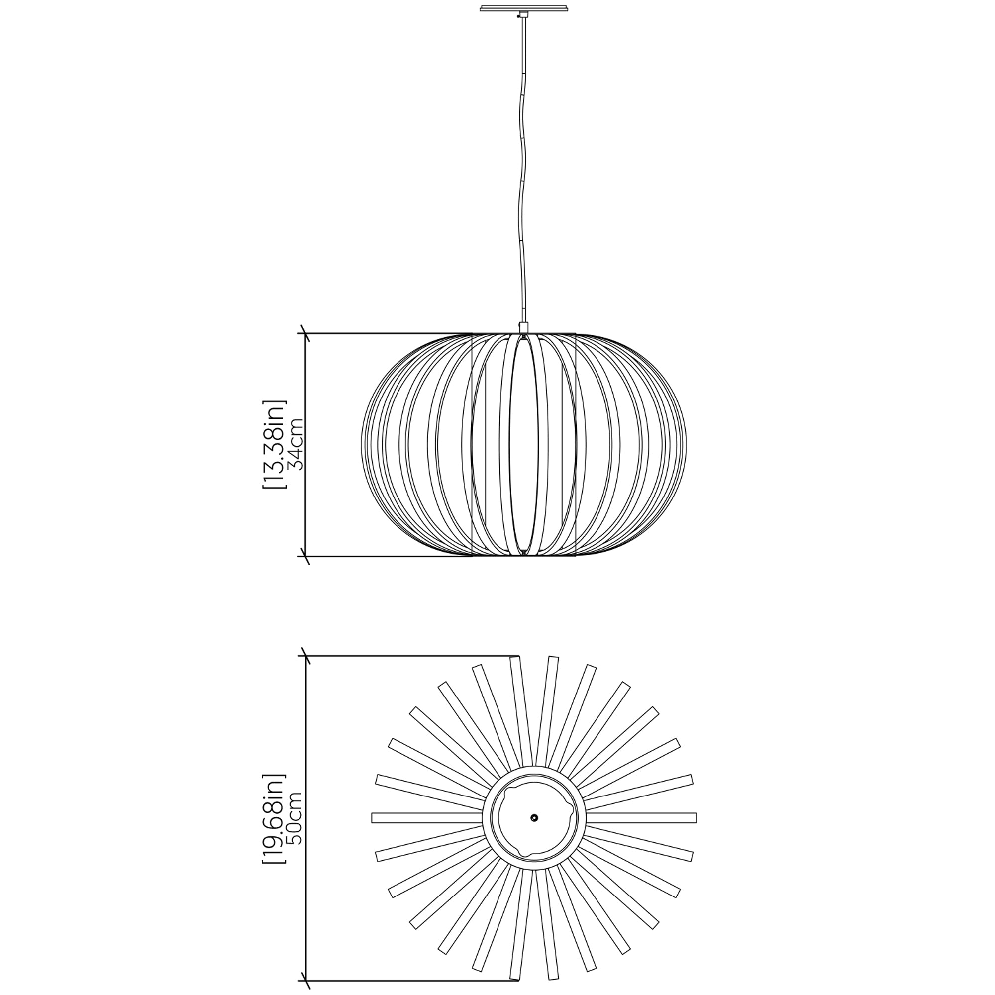 Specification Banner Balloon Round Pendant Light