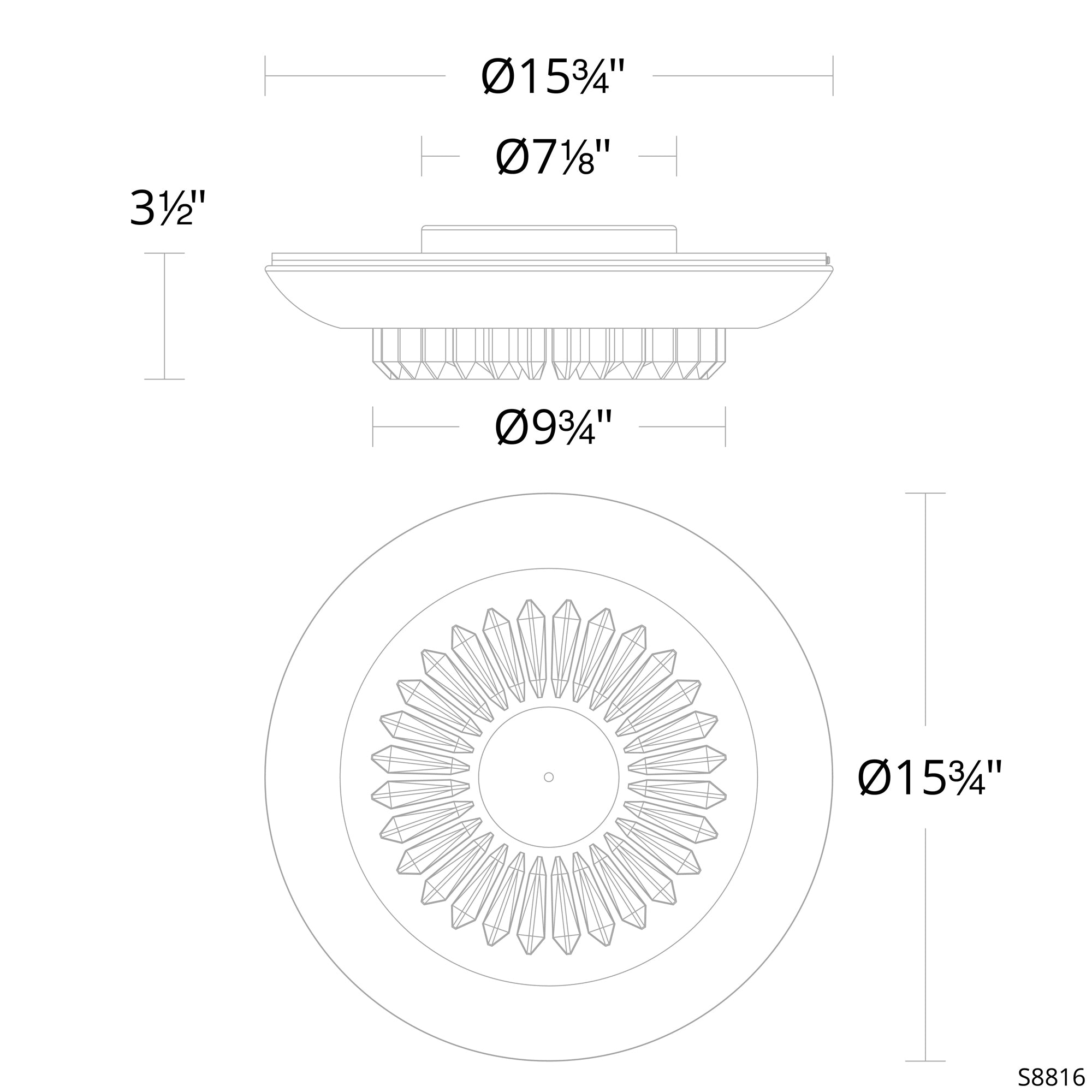 Specification Banner Bellaire Flush Mount