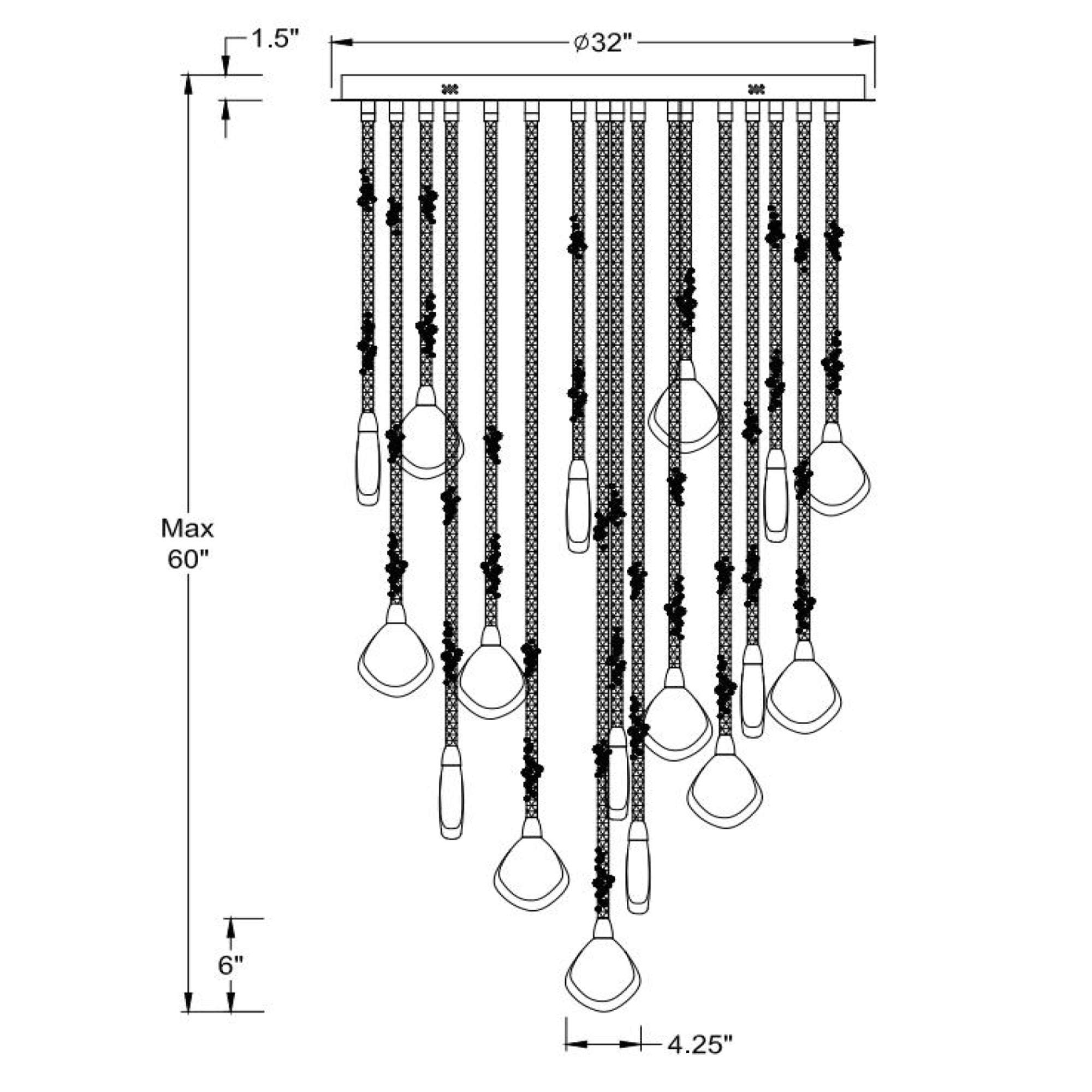 Specification Banner - 24 Lights - Bellissima Suspension Cluster