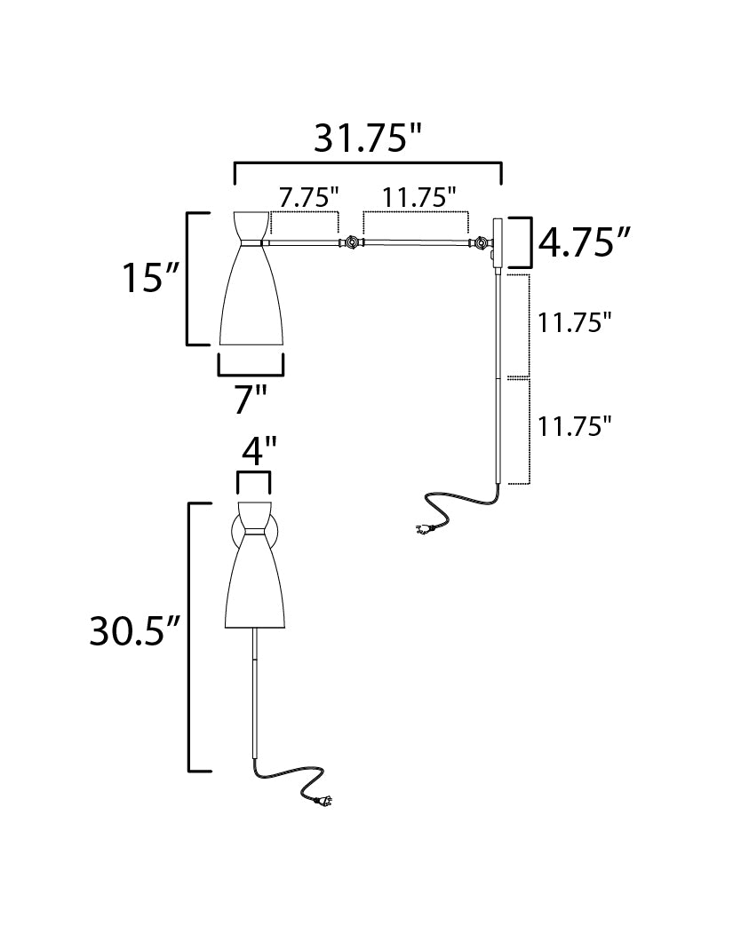 Specification Banner Carillon Articulating Wall Sconce