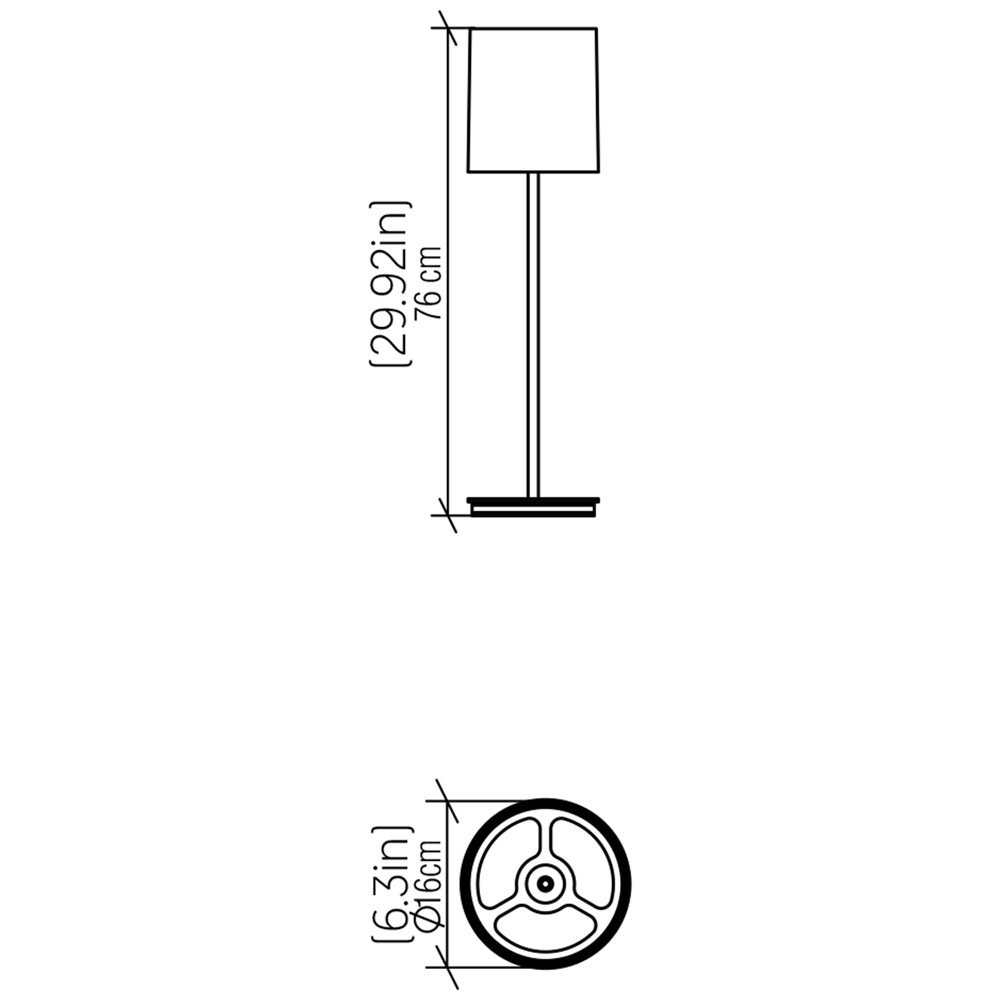 Specification Banner Cylindrical Table Lamp Medium