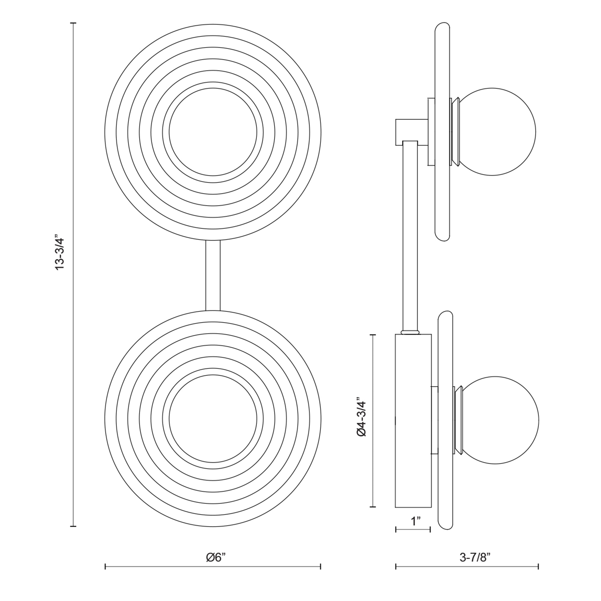 Specification Banner Dahlia Wall Sconce - 2 Light