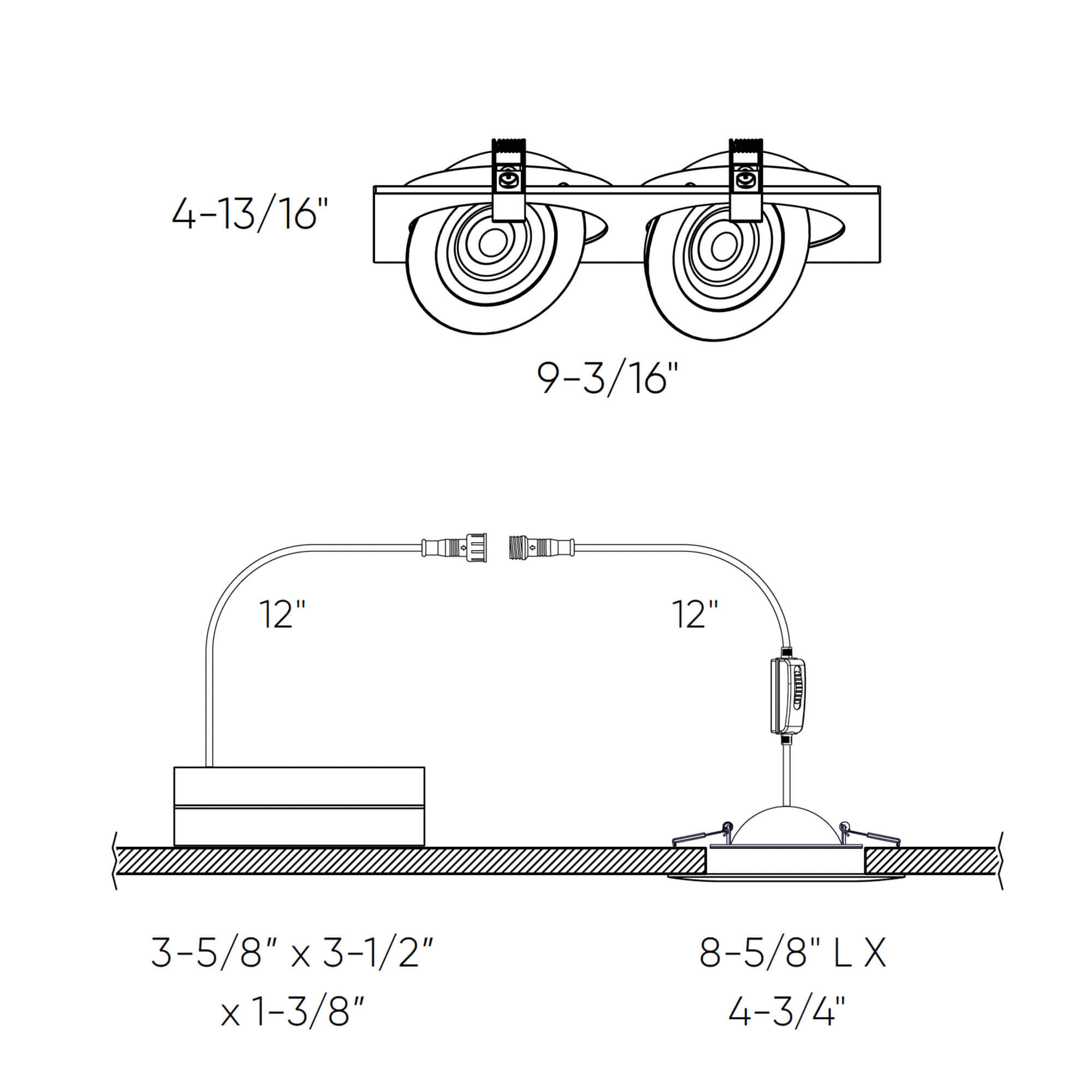 Specification Banner FGM4-CC-DUO – Double 4” Flat Gimbal Recessed