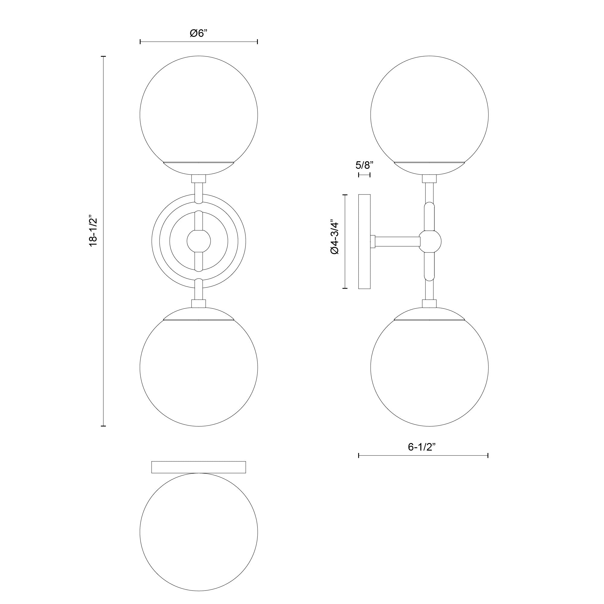 Specification Banner Fiore Wall Sconce 2 Lights