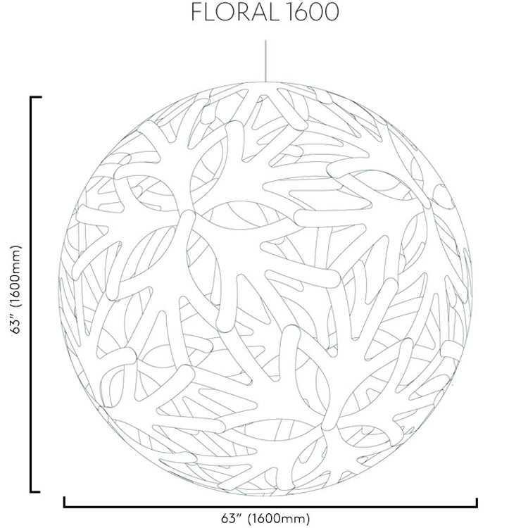 Specification Banner Floral Pendant Light 63 Inch
