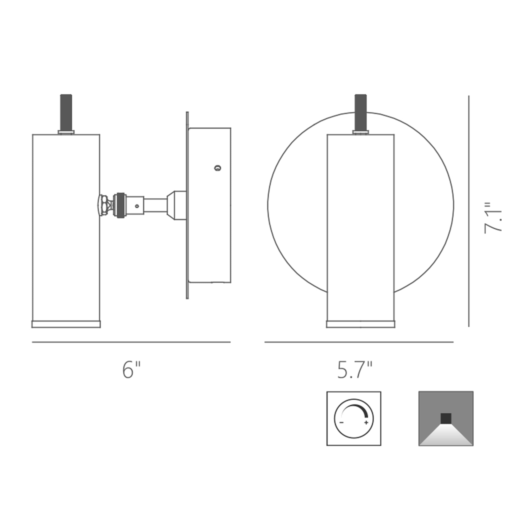 Specification Banner Focus Adjustable Wall Sconce