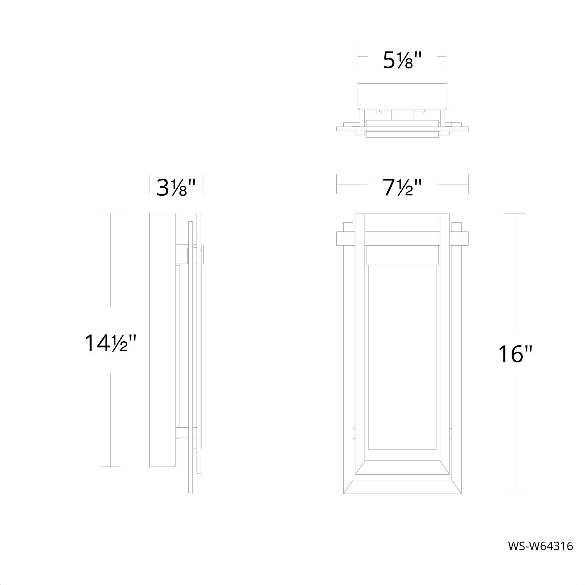 Haze Outdoor Wall Light Specification Banner - Small