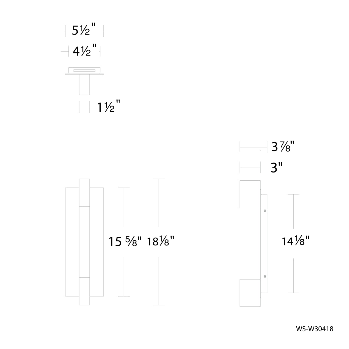 Specification Banner Heliograph Outdoor Wall Light Small