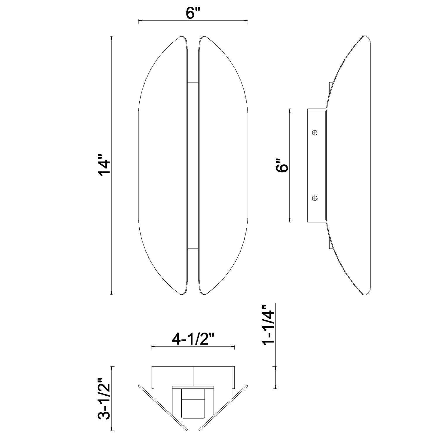 Specification Banner Inntra LED Wall Sconce- 14 Inch