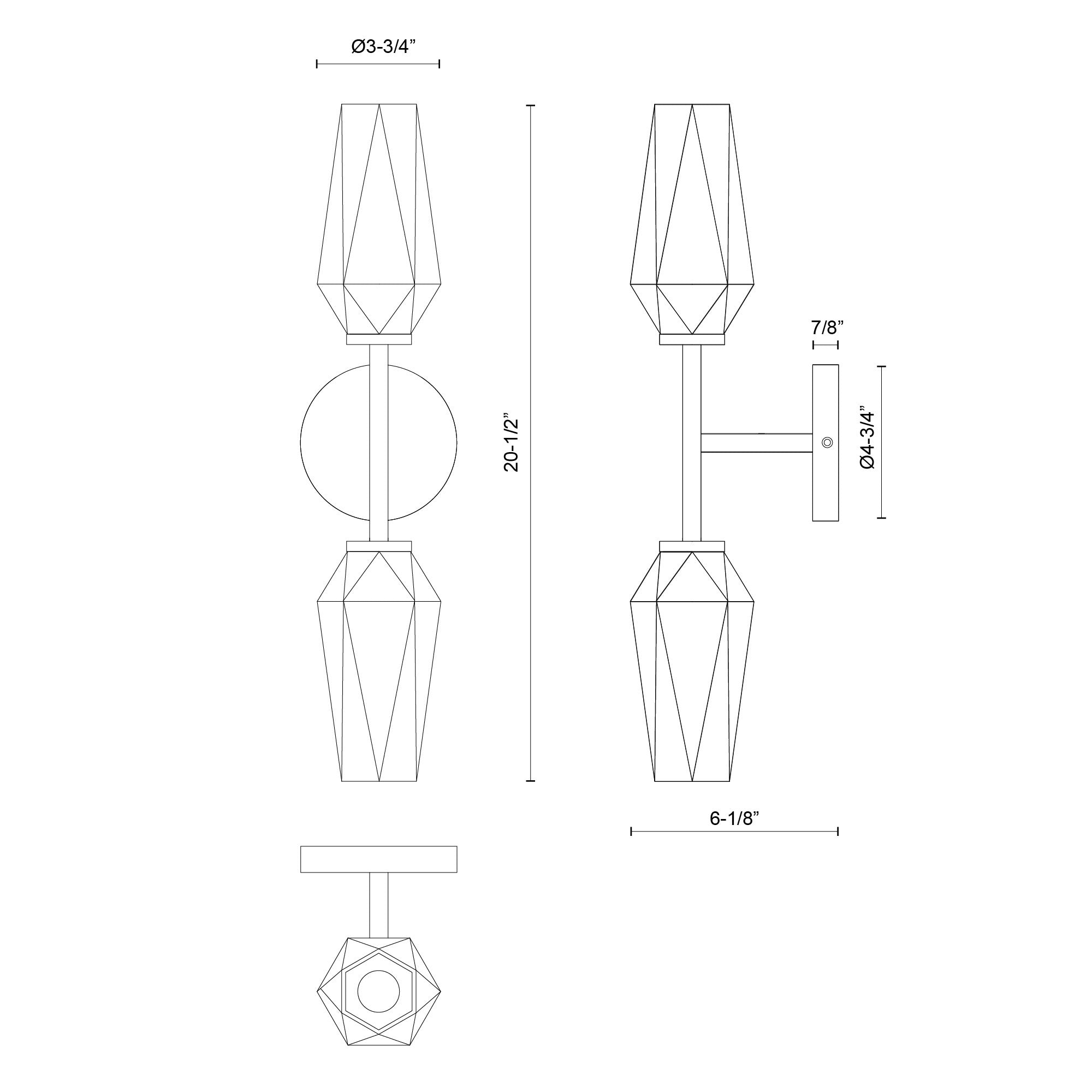 Specification Banner Krysta Wall Sconce 2 Lights