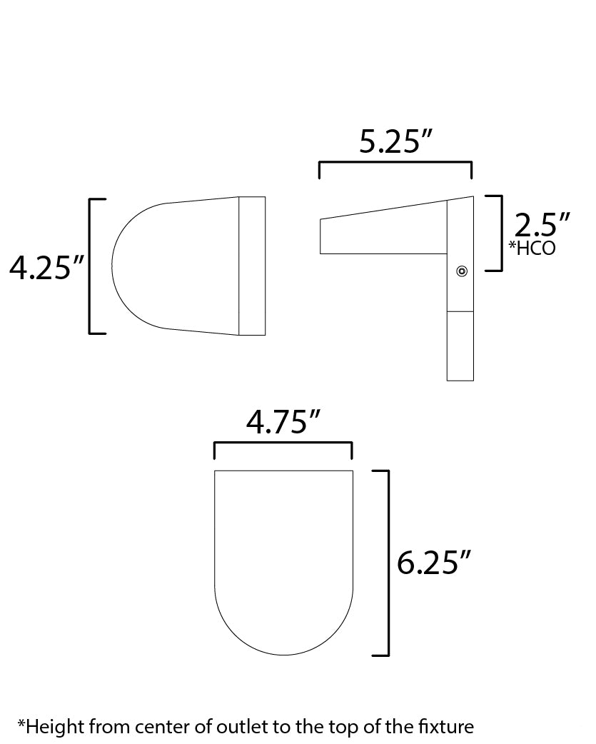 Specification Banner Ledge LED Outdoor Wall Sconce