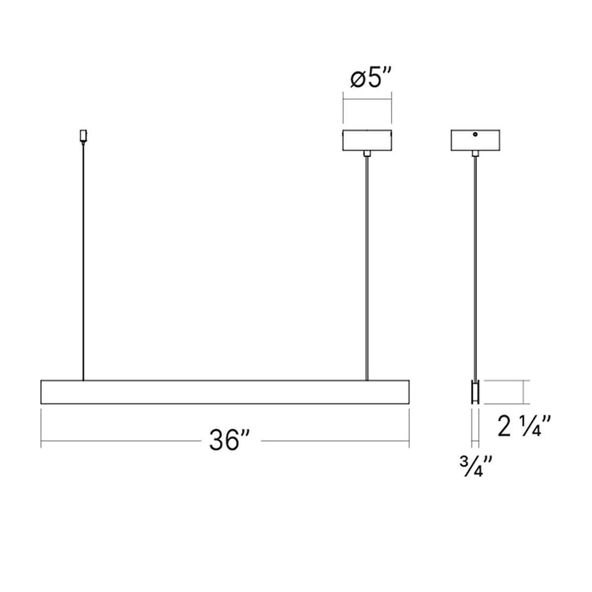 Specification Banner - Small - Lithe 2-Sided Linear Pendant