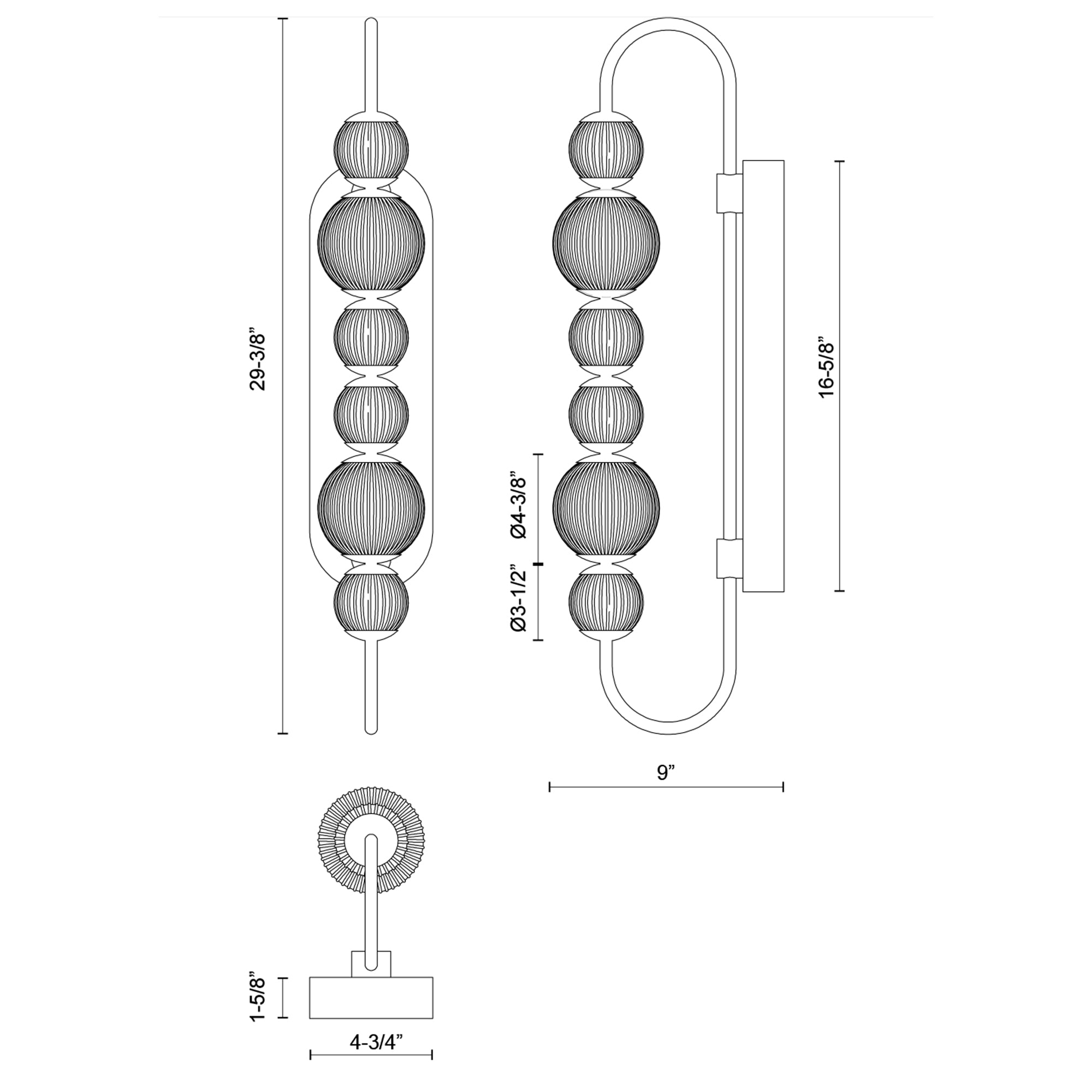 Specification Banner Marni Wall Lamp