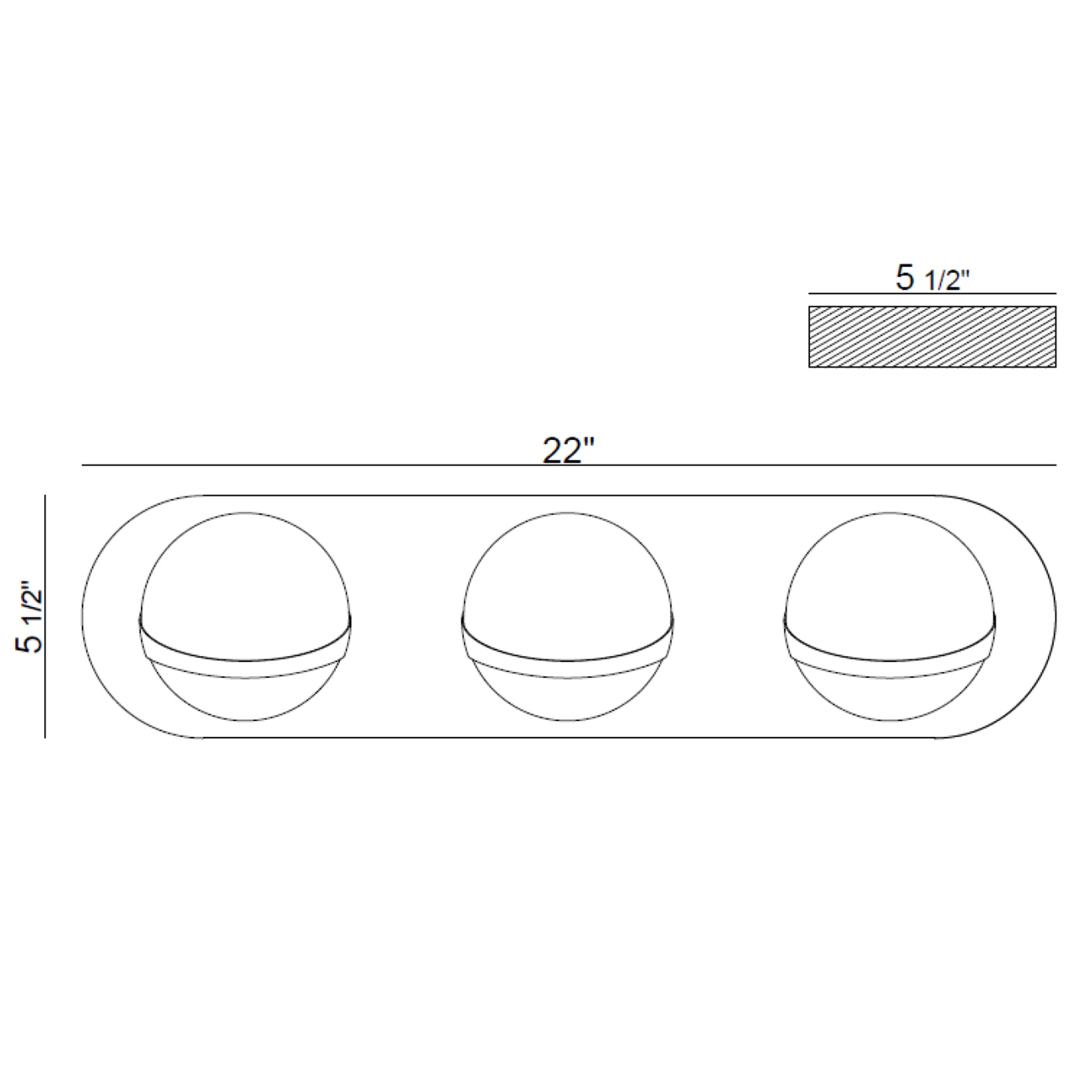 Specification Banner Rovigo Vanity Light 3 Lights