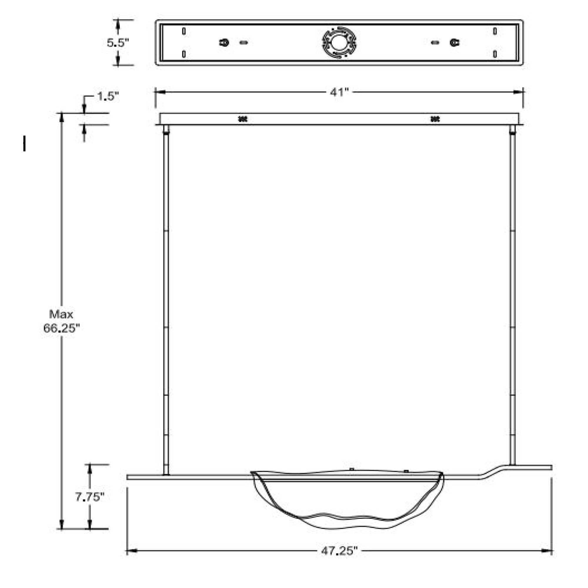 Specification Banner - Single Light - Savona Linear Chandelier