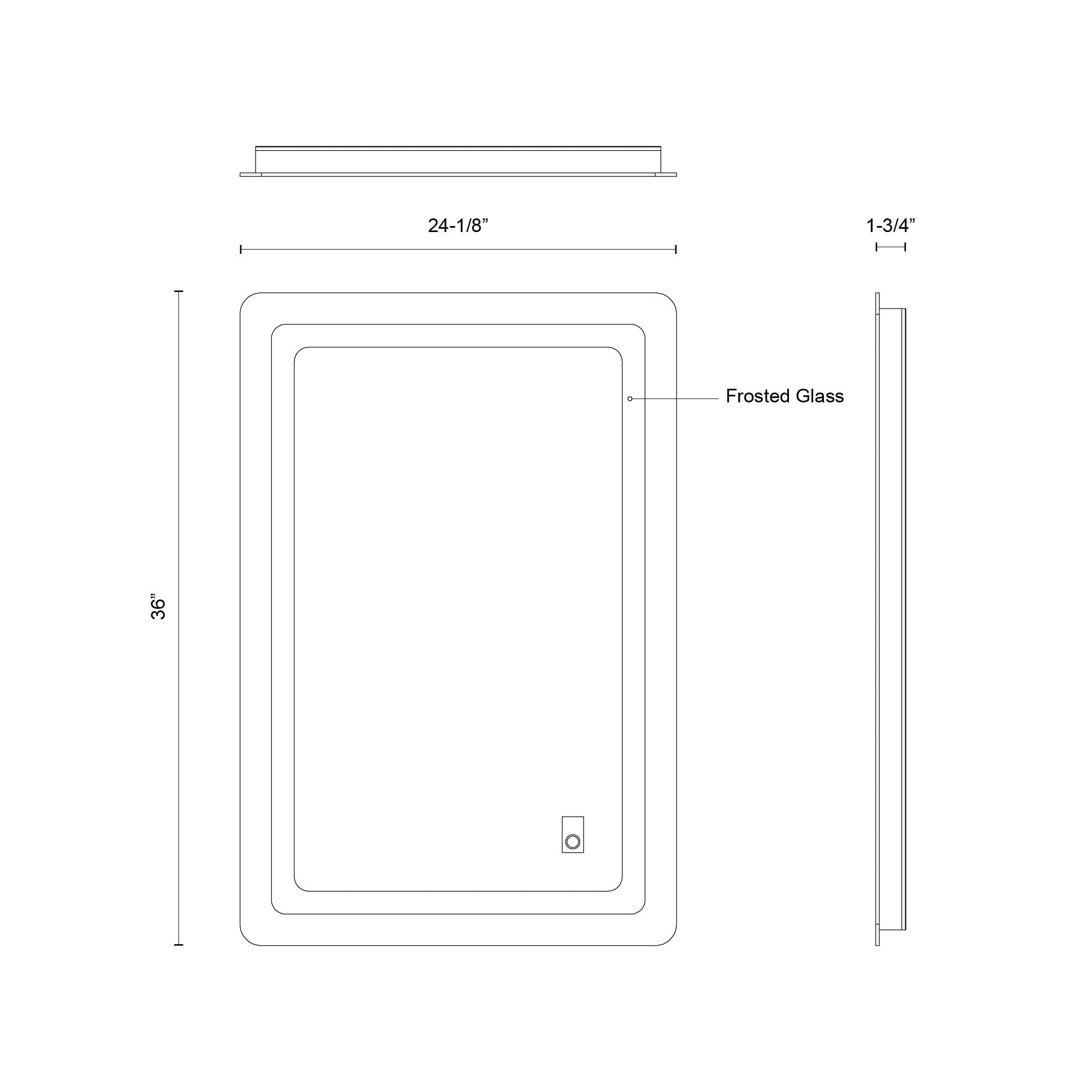 Specification Banner Seneca Frameless LED Lighting Mirror Small
