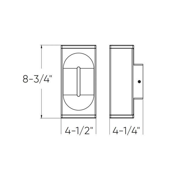 Profile LED Wall Mount Specifications - Small