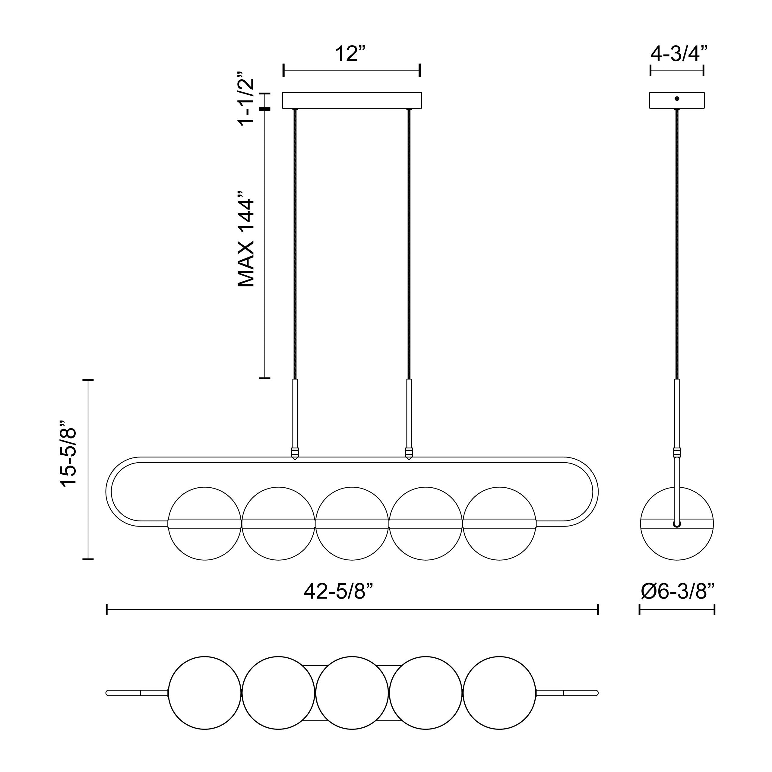 Specification Banner Tagliato Linear Pendant - Large