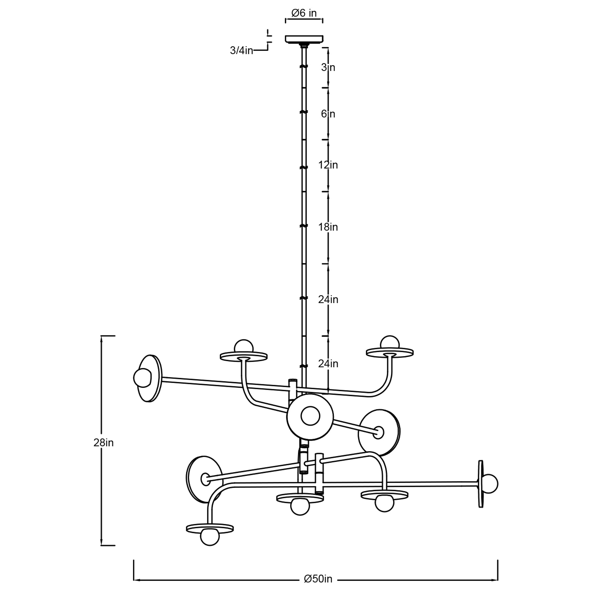 Specification Banner - 10 Lights - Teramo Chandelier