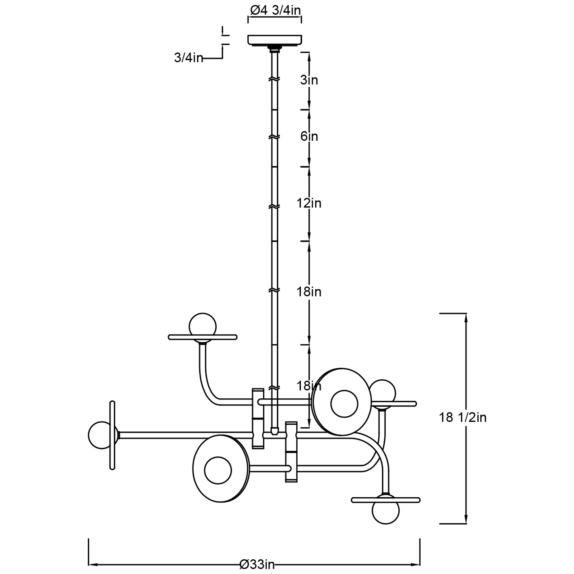 Specification Banner - 6 Lights - Teramo Chandelier