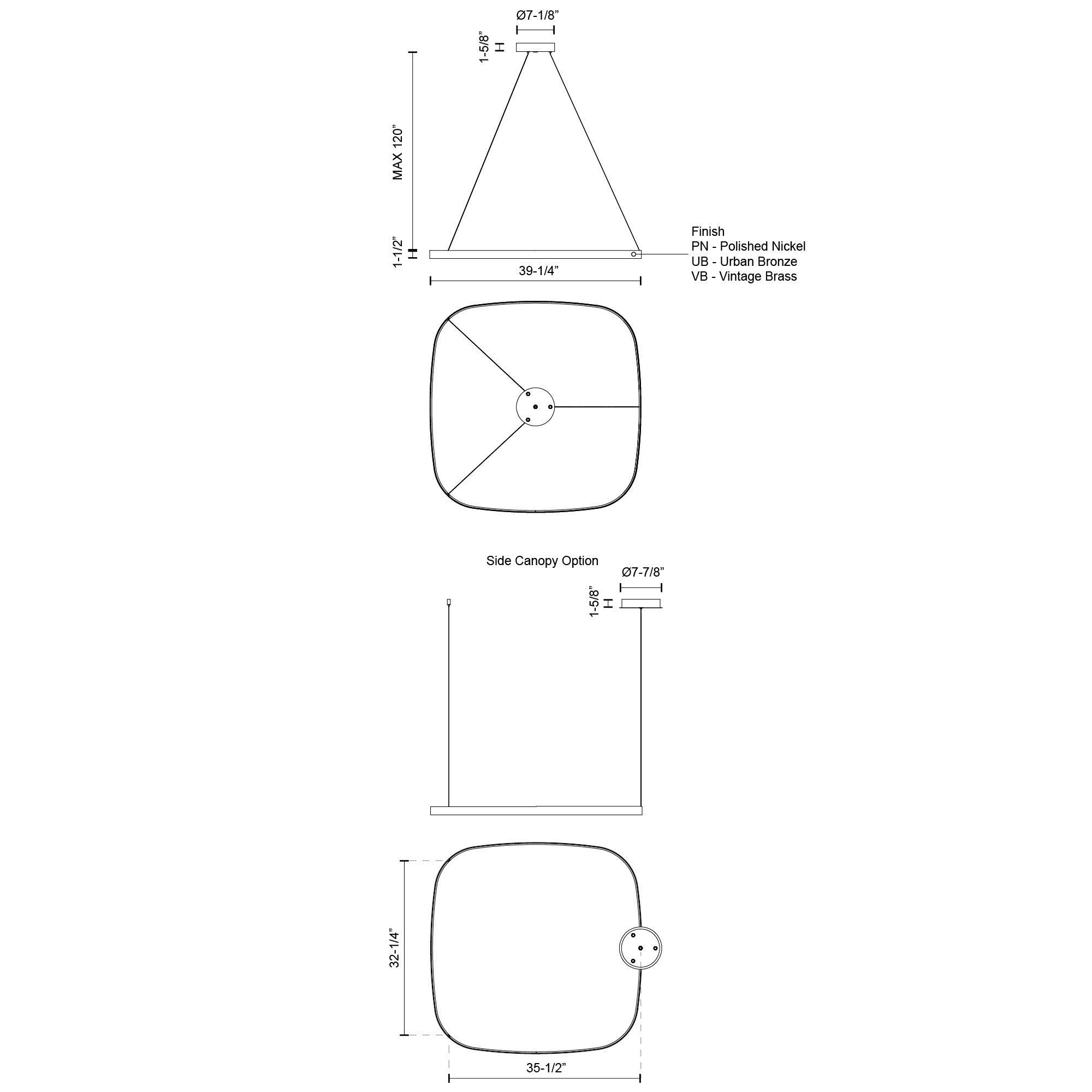 Specification Banner Yukon Pendant Light Large