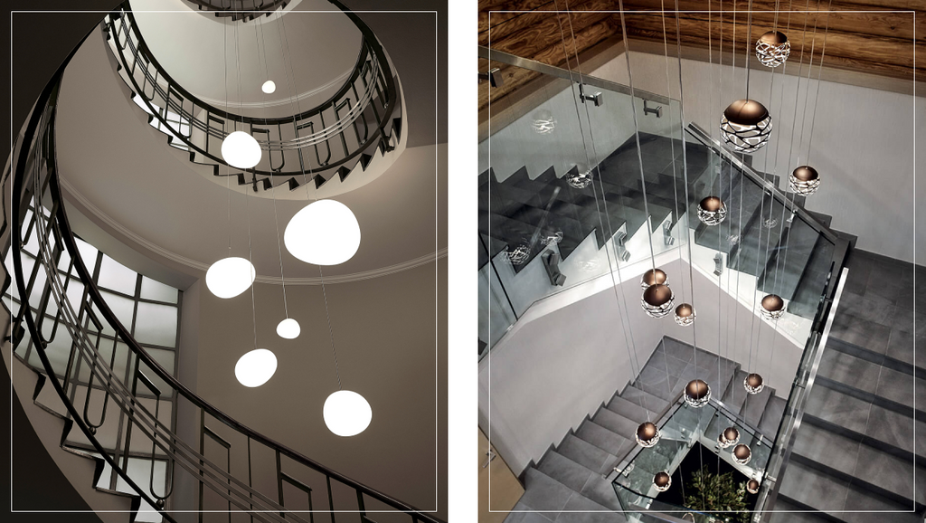 Spiral staircase lighting options