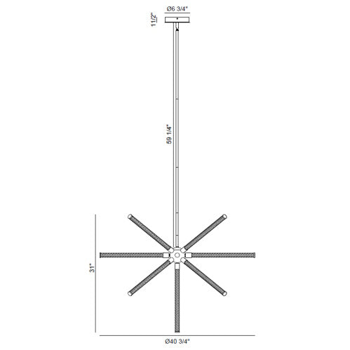 Volterra Chandelier: Large