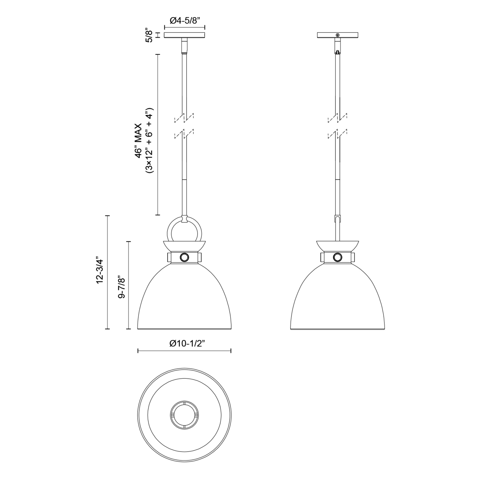 Waldo Pendant Light Specifications - Small