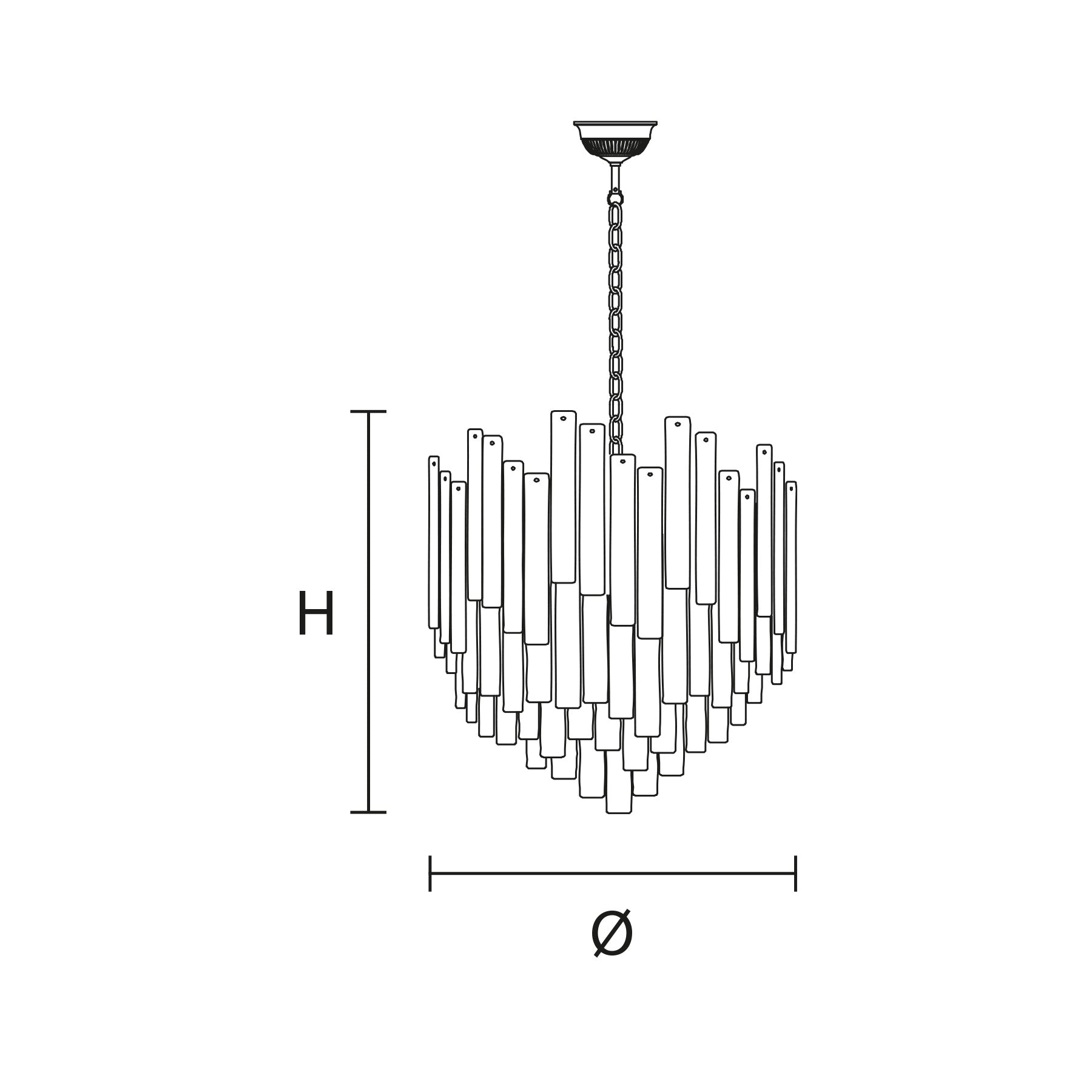 Ve 1145 Chandelier: Small