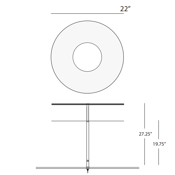 Yurei Co-working Light with Acoustic Shade