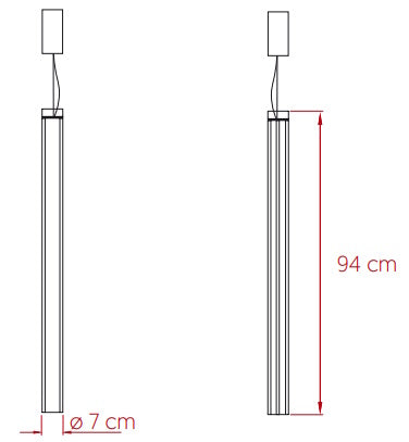 Estela Vertical Pendant: Large