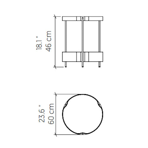 Flow Double Side Table: Medium