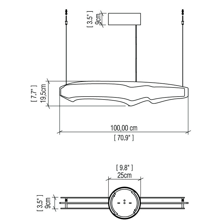 Horizon Linear Pendant: Large