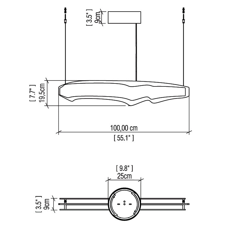 Horizon Linear Pendant: Medium