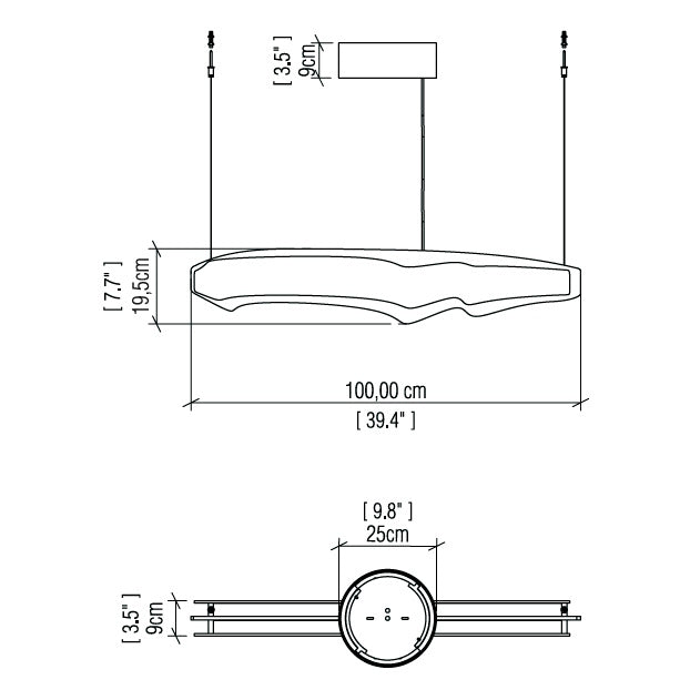 Horizon Linear Pendant: Small