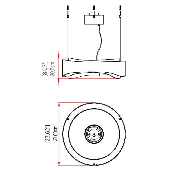 Horizon Ring Pendant Light: Small