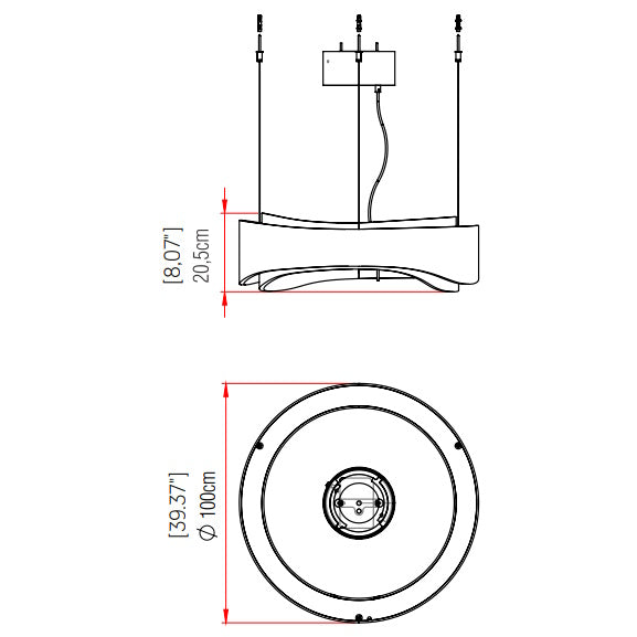 Horizon Ring Pendant Light: Medium