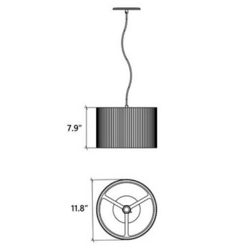 Living Hinges Wide Drum Pendant