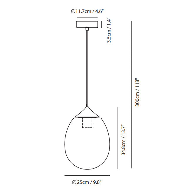 Mist LED Pendant: Large