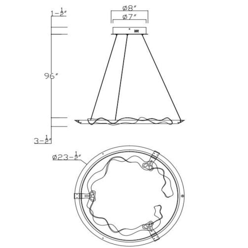 Nettuno Round Chandelier: Small