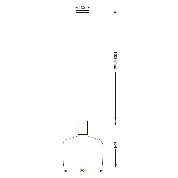 Antenna Pendant Light: Small